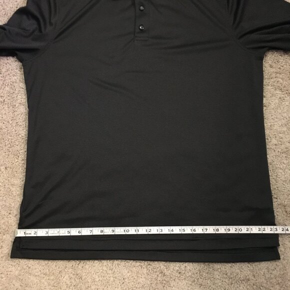 Sunice Black and Grey Pinstripe Sleek Hang Polo Shirt - Picture 14 of 16